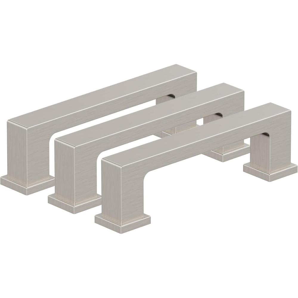 image:imageAmerock 10BX37030G10  Satin Nickel Cabinet Pull  3 inch 76mm CentertoCenter  30 Pack  Bridgeport  Furniture Hardware