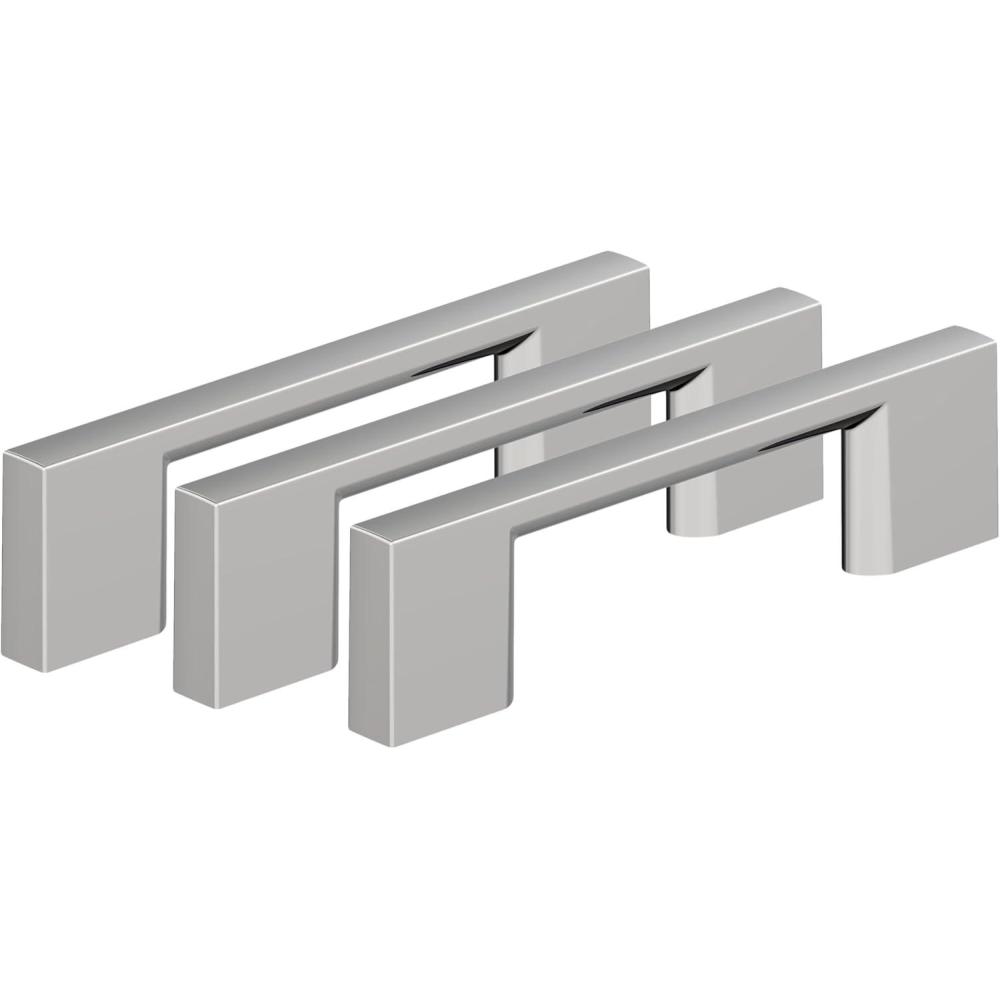 image:imageAmerock 10BX3713026 Polished Chrome Cabinet Pull 3 inch 76mm CentertoCenter 30 Pack Cityscape Furniture Hardware