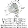 Amerock | Cabinet Knob | Polished Chrome | 1-5/16 inch (33 mm) Diameter | Inspirations | 10 Pack | Drawer Knob | Cabinet Hardware(Polished Chrome)