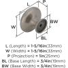 Amerock | Cabinet Knob | Polished Chrome | 1-5/16 inch (33 mm) Diameter | Inspirations | 10 Pack | Drawer Knob | Cabinet Hardware(Satin Nickel)