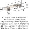 Amerock 10BX37030G10 | Satin Nickel Cabinet Pull | 3 inch (76mm) Center-to-Center | 30 Pack | Bridgeport | Furniture Hardware