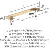 Amerock 10BX37033CZ | Champagne Bronze Cabinet Pull | 6-5/16 inch (160mm) Center-to-Center | 30 Pack | Bridgeport | Furniture Hardware