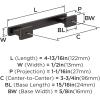 Amerock 10BX37091ORB | Oil Rubbed Bronze Cabinet Pull | 3-3/4 inch (96mm) Center-to-Center | 30 Pack | Triomphe | Furniture Hardware