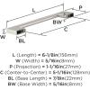 Amerock 10BX37132G10 | Satin Nickel Cabinet Pull | 5-1/16 inch (128mm) Center-to-Center | 30 Pack | Cityscape | Furniture Hardware
