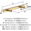 Amerock 10BX37177MB | Matte Black Cabinet Pull | 5-1/16 inch (128mm) Center-to-Center | 30 Pack | Bar Pulls Square | Furniture Hardware(Champagne Bronze)