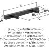 Amerock 10BX37177MB | Matte Black Cabinet Pull | 5-1/16 inch (128mm) Center-to-Center | 30 Pack | Bar Pulls Square | Furniture Hardware(Matte Black)