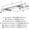 Amerock 10BX37177MB | Matte Black Cabinet Pull | 5-1/16 inch (128mm) Center-to-Center | 30 Pack | Bar Pulls Square | Furniture Hardware(Polished Chrome)