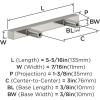 Amerock 10BX37177MB | Matte Black Cabinet Pull | 5-1/16 inch (128mm) Center-to-Center | 30 Pack | Bar Pulls Square | Furniture Hardware(Satin Nickel)