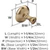 Amerock Arden 1-1/4 inch (32mm) Diameter Satin Nickel Cabinet Knob – 10 Pack(Champagne Bronze)