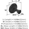 Amerock Arden 1-1/4 inch (32mm) Diameter Satin Nickel Cabinet Knob – 10 Pack(Matte Black)