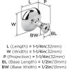 Amerock Arden 1-1/4 inch (32mm) Diameter Satin Nickel Cabinet Knob – 10 Pack(Polished Chrome)
