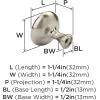 Amerock Arden 1-1/4 inch (32mm) Diameter Satin Nickel Cabinet Knob – 10 Pack(Satin Nickel)