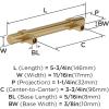 Amerock Central 5-1/16 inch (128mm) Center-to-Center Polished Chrome Cabinet Pull – 10 Pack(Champagne Bronze)
