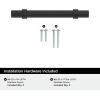 Amerock Central 5-1/16 inch (128mm) Center-to-Center Polished Chrome Cabinet Pull – 10 Pack(Matte Black)