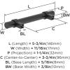 Amerock Central 5-1/16 inch (128mm) Center-to-Center Polished Chrome Cabinet Pull – 10 Pack(Matte Black)