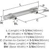 Amerock Central 5-1/16 inch (128mm) Center-to-Center Polished Chrome Cabinet Pull – 10 Pack(Polished Chrome)