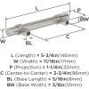 Amerock Central 5-1/16 inch (128mm) Center-to-Center Polished Chrome Cabinet Pull – 10 Pack(Satin Nickel)
