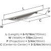 Amerock Current 5-1/16 inch (128mm) Center-to-Center Champagne Bronze Cabinet Pull – 10 Pack(Satin Nickel)