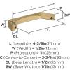 Amerock Evolve 5-1/16 inch (128mm) Center-to-Center Satin Nickel Cabinet Pull – 25 Pack(Champagne Bronze)