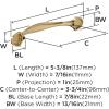 Fairfield 5-1/16 inch (128mm) Center-to-Center Oil-Rubbed Bronze Cabinet Pull – 25 Pack(Champagne Bronze)