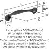 Fairfield 5-1/16 inch (128mm) Center-to-Center Oil-Rubbed Bronze Cabinet Pull – 25 Pack(Matte Black)