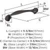 Fairfield 5-1/16 inch (128mm) Center-to-Center Oil-Rubbed Bronze Cabinet Pull – 25 Pack(Oil Rubbed Bronze)