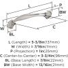 Fairfield 5-1/16 inch (128mm) Center-to-Center Oil-Rubbed Bronze Cabinet Pull – 25 Pack(Satin Nickel)