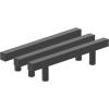 Amerock 10BX37177MB | Matte Black Cabinet Pull | 5-1/16 inch (128mm) Center-to-Center | 30 Pack | Bar Pulls Square | Furniture Hardware(Matte Black)