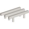 Amerock 10BX37177MB | Matte Black Cabinet Pull | 5-1/16 inch (128mm) Center-to-Center | 30 Pack | Bar Pulls Square | Furniture Hardware(Satin Nickel)