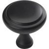 Amerock Arden 1-1/4 inch (32mm) Diameter Satin Nickel Cabinet Knob – 10 Pack(Matte Black)