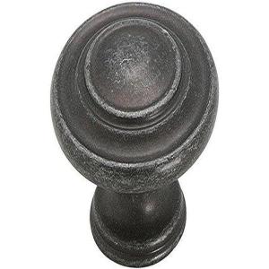Amerock | Cabinet Knob | Polished Chrome | 1-5/16 inch (33 mm) Diameter | Inspirations | 10 Pack | Drawer Knob | Cabinet Hardware(Dark Wrought Iron)