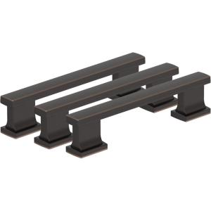 Amerock 10BX37091ORB | Oil Rubbed Bronze Cabinet Pull | 3-3/4 inch (96mm) Center-to-Center | 30 Pack | Triomphe | Furniture Hardware