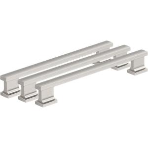 Amerock 10BX37093G10 | Satin Nickel Cabinet Pull | 6-5/16 inch (160mm) Center-to-Center | 30 Pack | Triomphe | Furniture Hardware