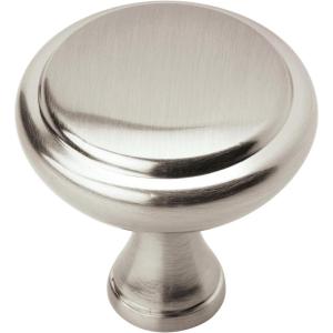 Amerock Arden 1-1/4 inch (32mm) Diameter Satin Nickel Cabinet Knob – 10 Pack(Satin Nickel)