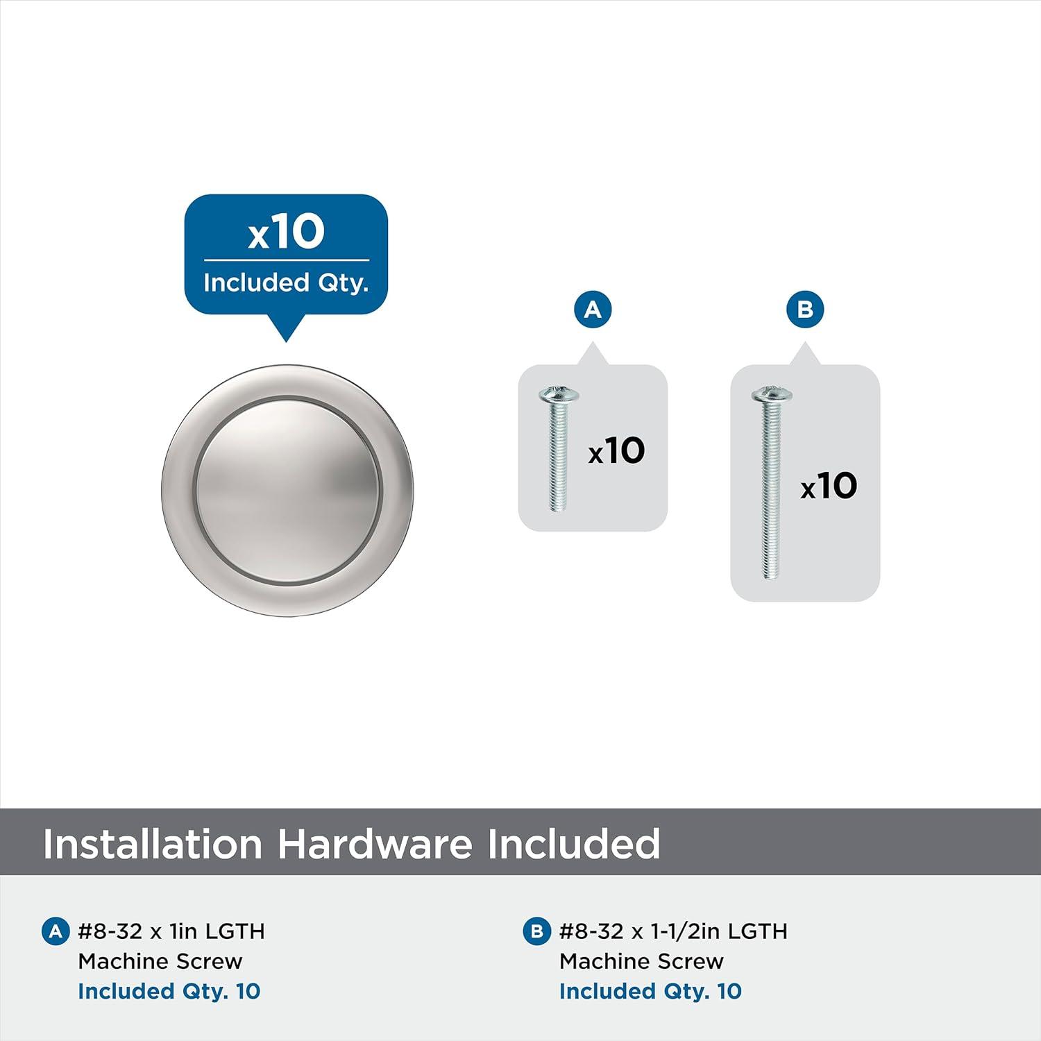 image:imageAmerock 10BX3702526 Polished Chrome Cabinet Knob 1316 inch 30mm Diameter 30 Pack Loop Furniture Hardware