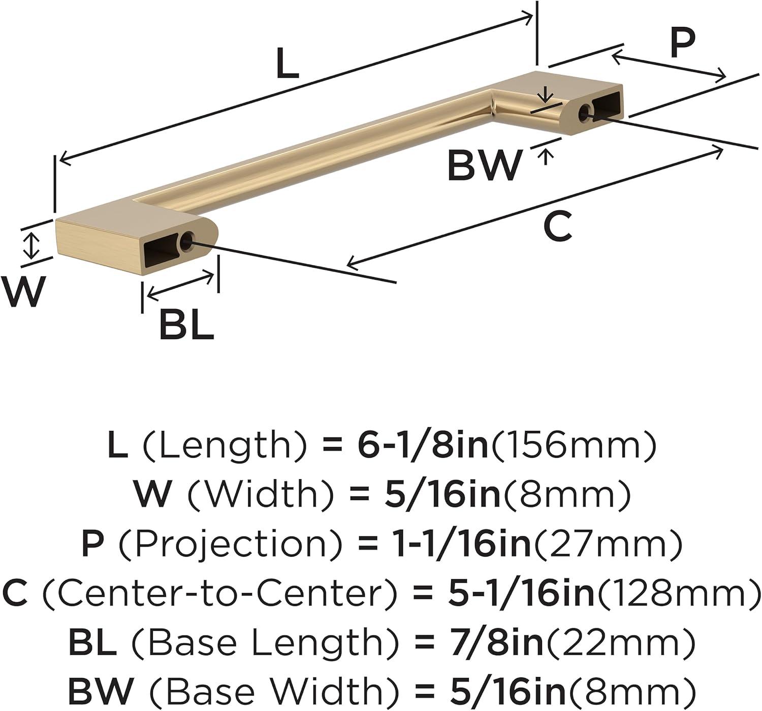 image:imageAmerock 10BX37132CZ Champagne Bronze Cabinet Pull 5116 inch 128mm CentertoCenter 30 Pack Cityscape Furniture Hardware