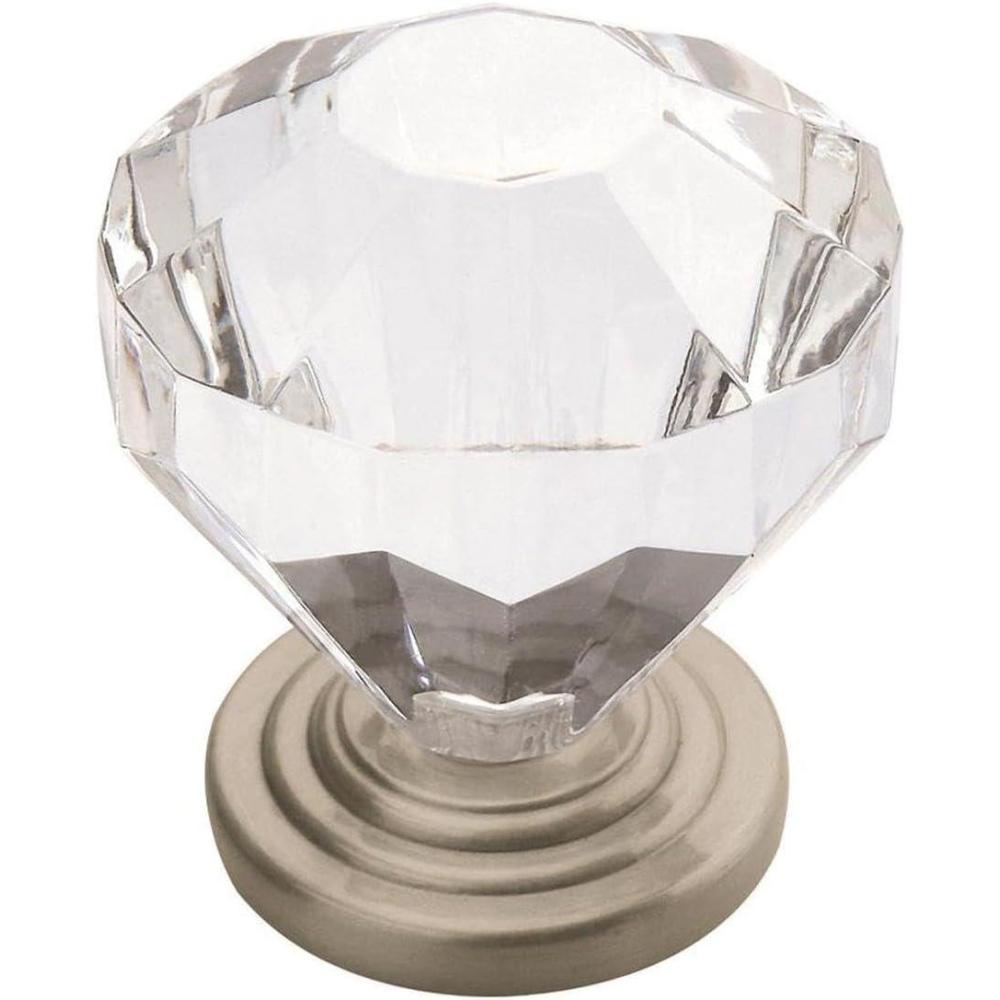 image:imageAmerock  Cabinet Knob  Satin Nickel  114 inch 32 mm Diameter  Traditional Classics  5 Pack  Drawer Knob  Cabinet HardwareSatin Nickel