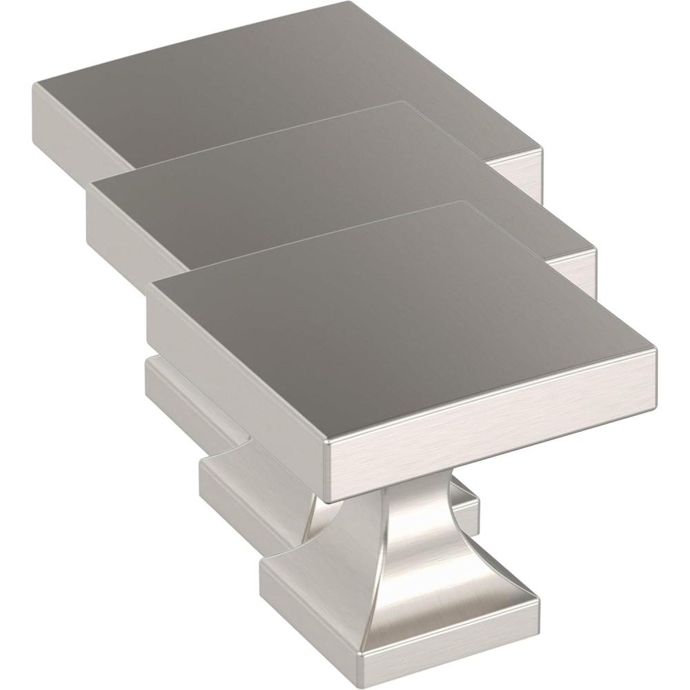 image:imageAmerock 10BX37024G10 Satin Nickel Cabinet Knob 1116 inch 27mm Length 30 Pack Pedestal Furniture Hardware