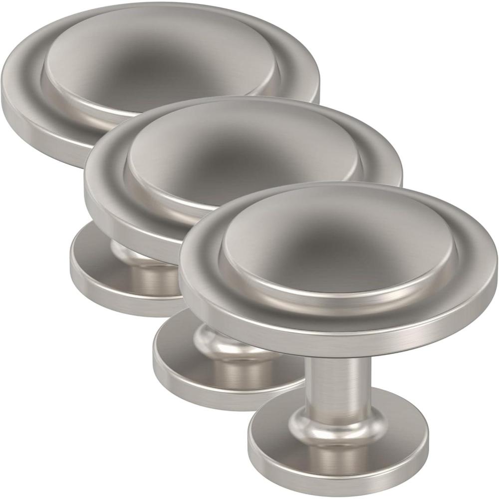 image:imageAmerock 10BX37025G10 Satin Nickel Cabinet Knob 1316 inch 30mm Diameter 30 Pack Loop Furniture