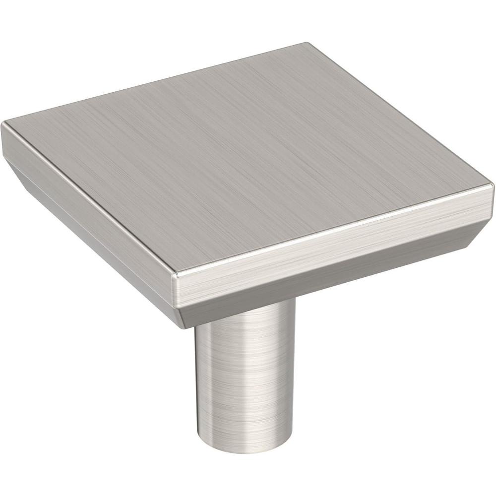 image:imageAmerock Chamfered Edge 1116 inch 27mm Length Satin Nickel Cabinet Knob 10 PackSatin Nickel