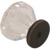 Amerock | Cabinet Knob | Satin Nickel | 1-1/4 inch (32 mm) Diameter | Traditional Classics | 5 Pack | Drawer Knob | Cabinet Hardware(Clear/Oil-Rubbed Bronze)