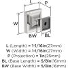 Amerock 10BX3702426 | Polished Chrome Cabinet Knob | 1-1/16 inch (27mm) Length | 30 Pack | Pedestal | Furniture Hardware