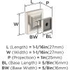 Amerock 10BX37024G10 | Satin Nickel Cabinet Knob | 1-1/16 inch (27mm) Length | 30 Pack | Pedestal | Furniture Hardware