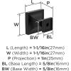 Amerock 10BX37024MB | Matte Black Cabinet Knob | 1-1/16 inch (27mm) Length | 30 Pack | Pedestal | Furniture Hardware