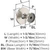 Amerock 10BX37025G10 | Satin Nickel Cabinet Knob | 1-3/16 inch (30mm) Diameter | 30 Pack | Loop | Furniture