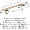 Amerock 10BX37132CZ | Champagne Bronze Cabinet Pull | 5-1/16 inch (128mm) Center-to-Center | 30 Pack | Cityscape | Furniture Hardware