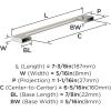 Amerock 10BX37133G10 | Satin Nickel Cabinet Pull | 6-5/16 inch (160mm) Center-to-Center | 30 Pack | Cityscape | Furniture Hardware