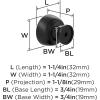 Amerock Chalice 1-1/4 inch (32mm) Diameter Champagne Bronze Cabinet Knob – 10 Pack(Matte Black)