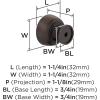 Amerock Chalice 1-1/4 inch (32mm) Diameter Champagne Bronze Cabinet Knob – 10 Pack(Oil Rubbed Bronze)