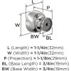 Amerock Chalice 1-1/4 inch (32mm) Diameter Champagne Bronze Cabinet Knob – 10 Pack(Polished Chrome)